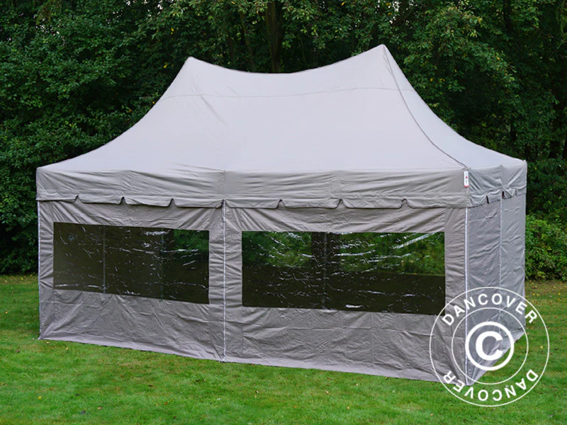 Quick-up telt FleXtents PRO Peak Pagoda 3x6m Latte, inkl. 6 sidevegger - Image 8