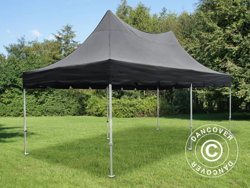 Quick-up telt FleXtents PRO Peak Pagoda 3x6m Svart, inkl. 6 sidevegger - Image 3