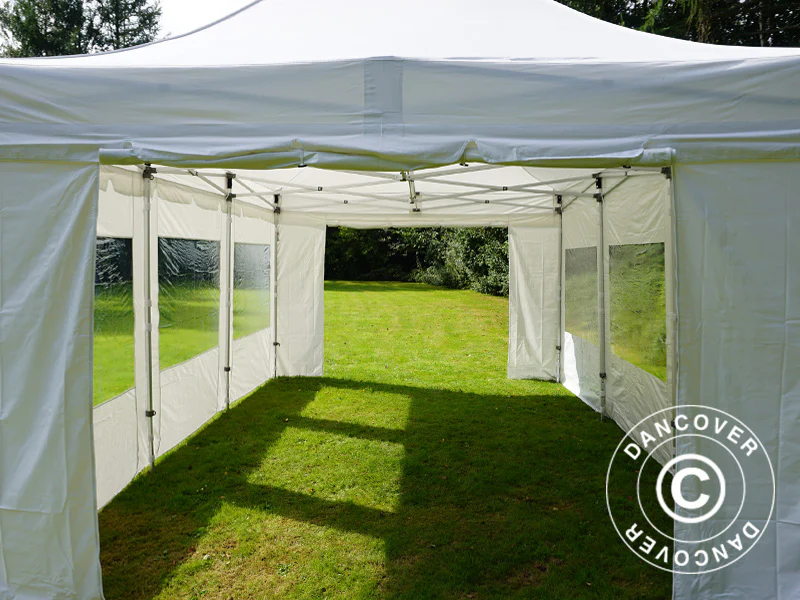 Quick-up telt FleXtents PRO Peak Pagoda 4x6m Hvit, inkl. 8 sider - Image 15