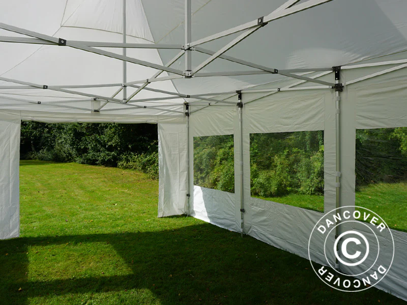 Quick-up telt FleXtents PRO Peak Pagoda 4x6m Hvit, inkl. 8 sider - Image 17