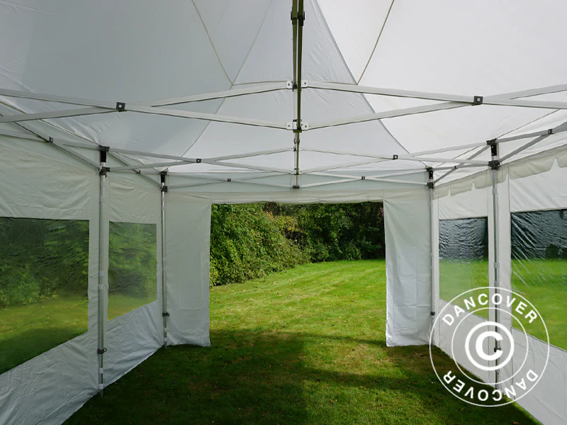 Quick-up telt FleXtents PRO Peak Pagoda 4x6m Hvit, inkl. 8 sider - Image 18