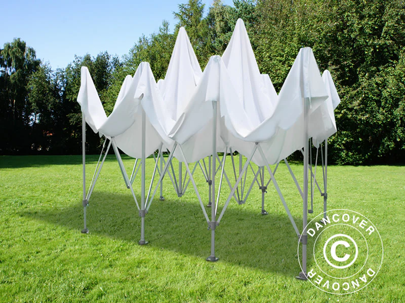 Quick-up telt FleXtents PRO Peak Pagoda 4x6m Hvit, inkl. 8 sider - Image 26