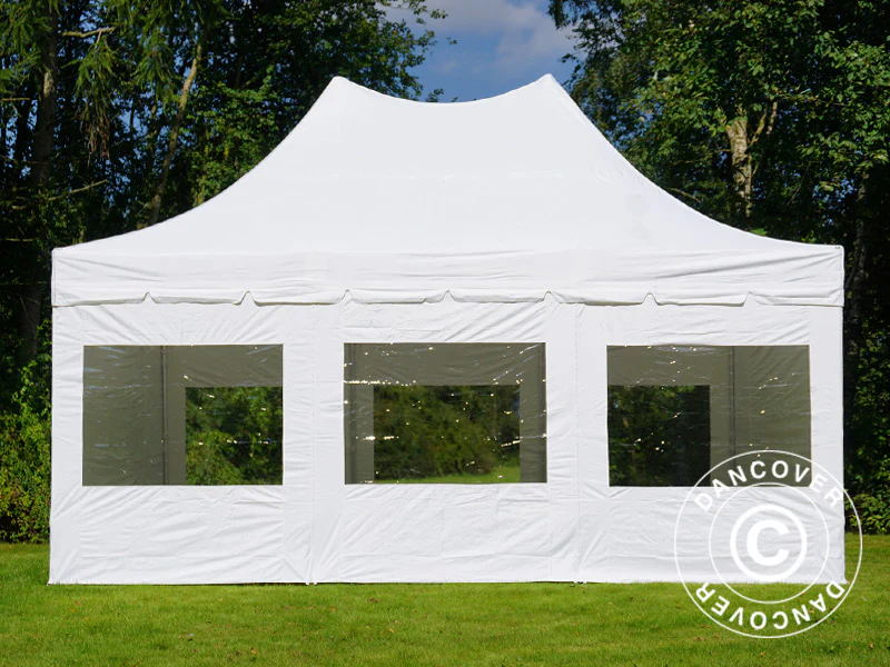 Quick-up telt FleXtents PRO Peak Pagoda 4x6m Hvit, inkl. 8 sider - Image 6
