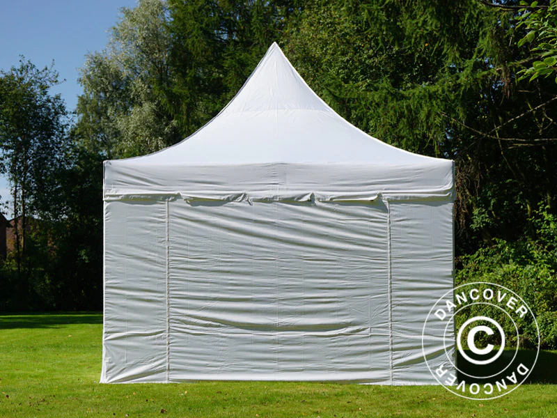 Quick-up telt FleXtents PRO Peak Pagoda 4x6m Hvit, inkl. 8 sider - Image 7
