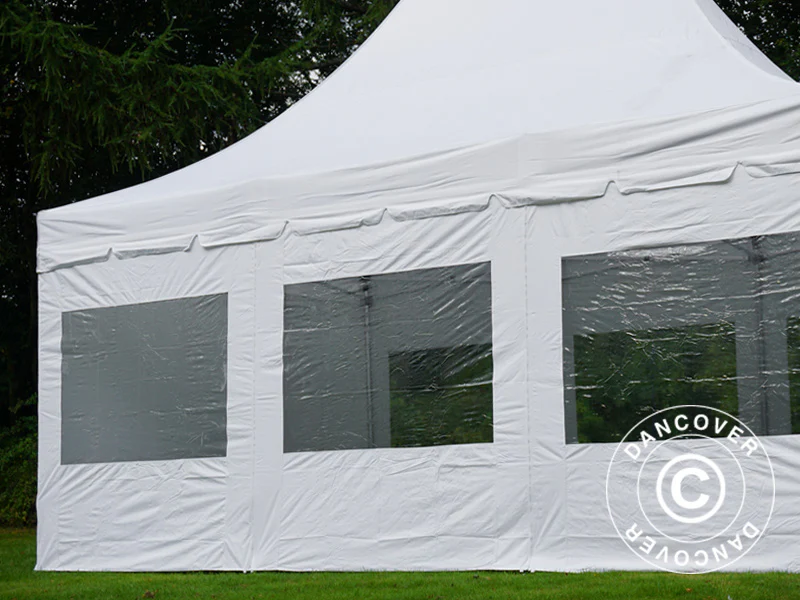 Quick-up telt FleXtents PRO Peak Pagoda 4x6m Hvit, inkl. 8 sider - Image 8