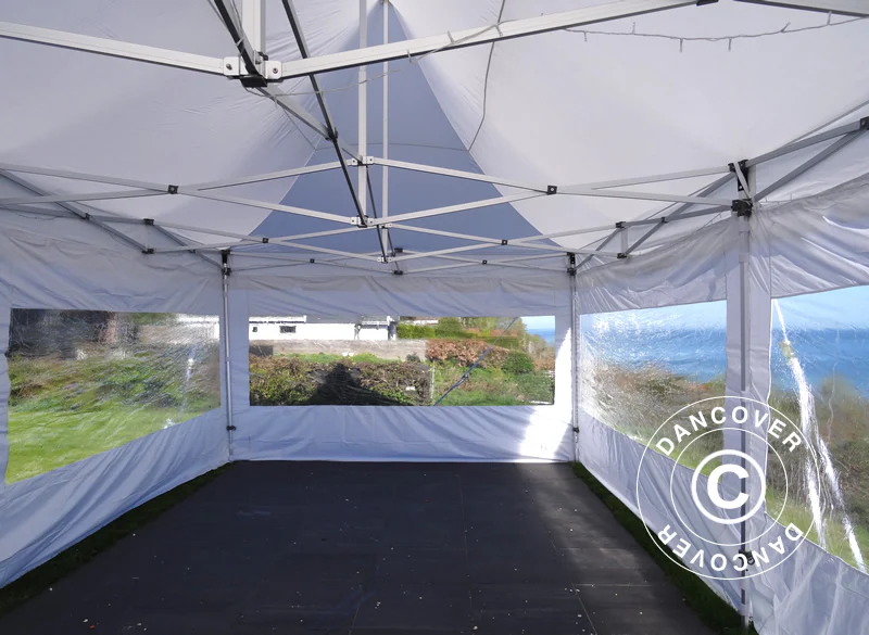 Quick-up telt FleXtents PRO Peak Pagoda 4x8m Hvit, inkl. 6 sider - Image 10