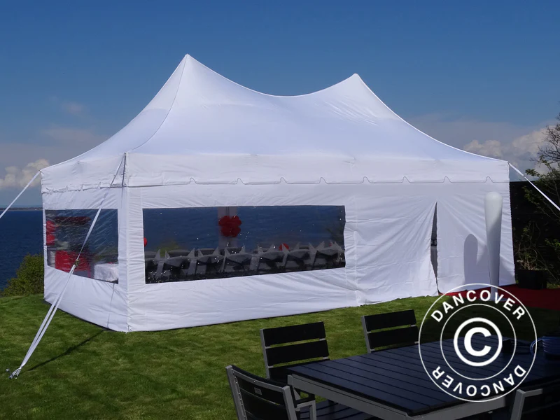 Quick-up telt FleXtents PRO Peak Pagoda 4x8m Hvit, inkl. 6 sider - Image 11