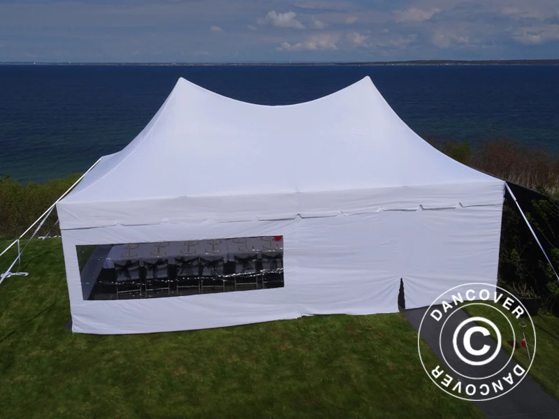 Quick-up telt FleXtents PRO Peak Pagoda 4x8m Hvit, inkl. 6 sider - Image 12
