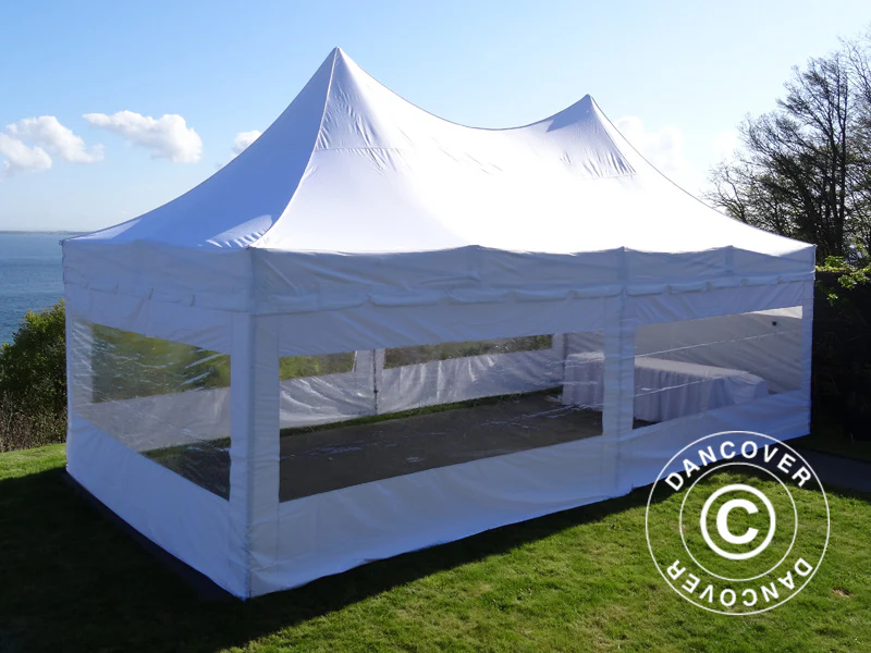 Quick-up telt FleXtents PRO Peak Pagoda 4x8m Hvit, inkl. 6 sider - Image 13