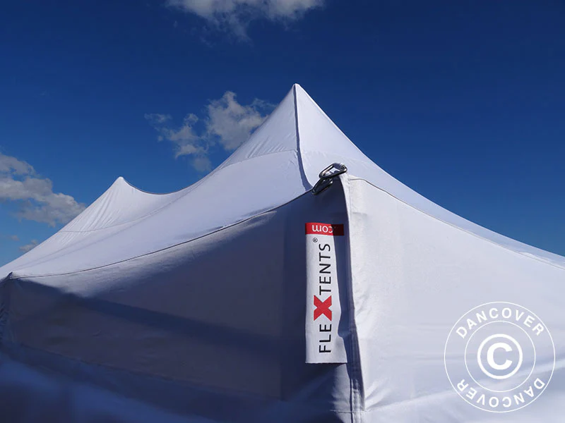 Quick-up telt FleXtents PRO Peak Pagoda 4x8m Hvit, inkl. 6 sider - Image 15