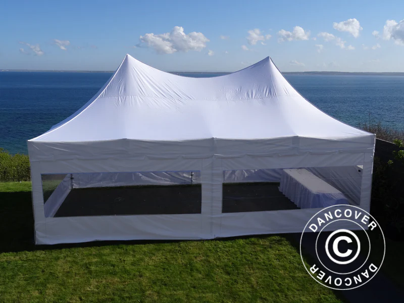 Quick-up telt FleXtents PRO Peak Pagoda 4x8m Hvit, inkl. 6 sider - Image 4