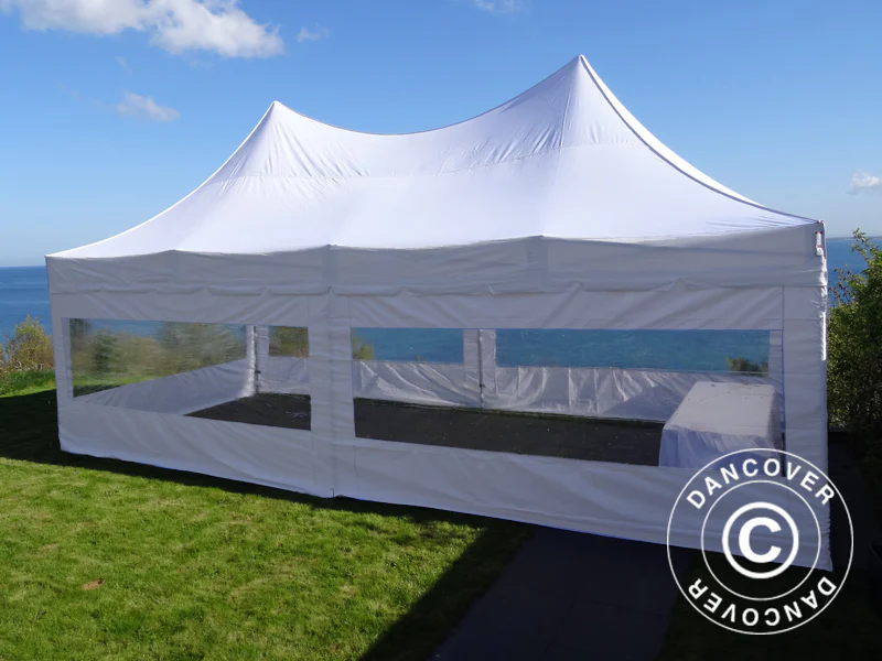 Quick-up telt FleXtents PRO Peak Pagoda 4x8m Hvit, inkl. 6 sider - Image 5