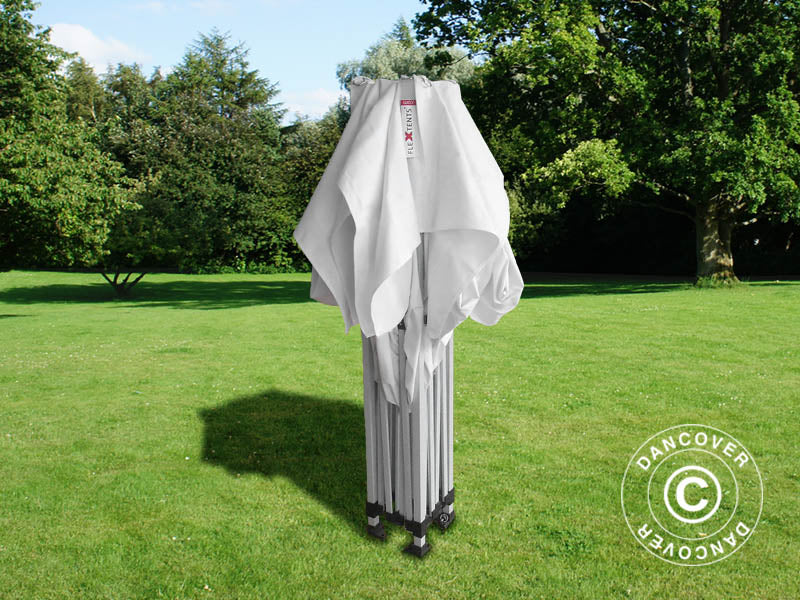 Quick-up telt FleXtents PRO "Peaked" 3x3m Hvit, inkl. 4 sider - Image 11