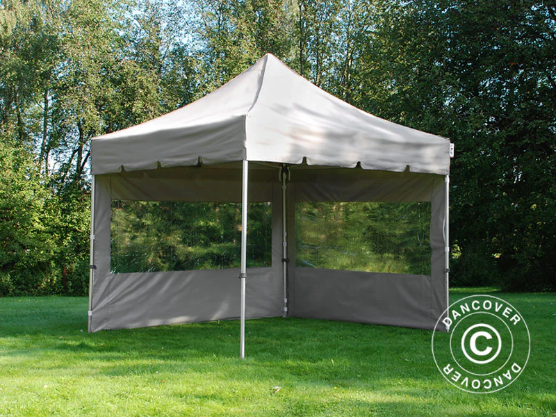 Quick-up telt FleXtents PRO "Peaked" 3x3m Latte, inkl. 4 sider - Image 8