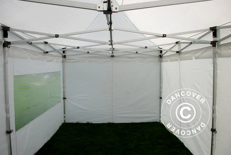 Quick-up telt FleXtents PRO "Peaked" 3x6m Hvit, inkl. 6 sider - Image 11