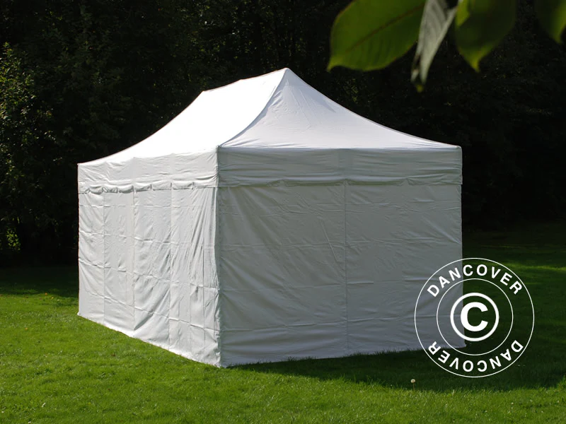 Quick-up telt FleXtents PRO "Peaked" 3x6m Hvit, inkl. 6 sider - Image 4