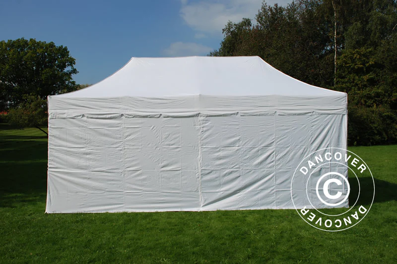 Quick-up telt FleXtents PRO "Peaked" 3x6m Hvit, inkl. 6 sider - Image 5