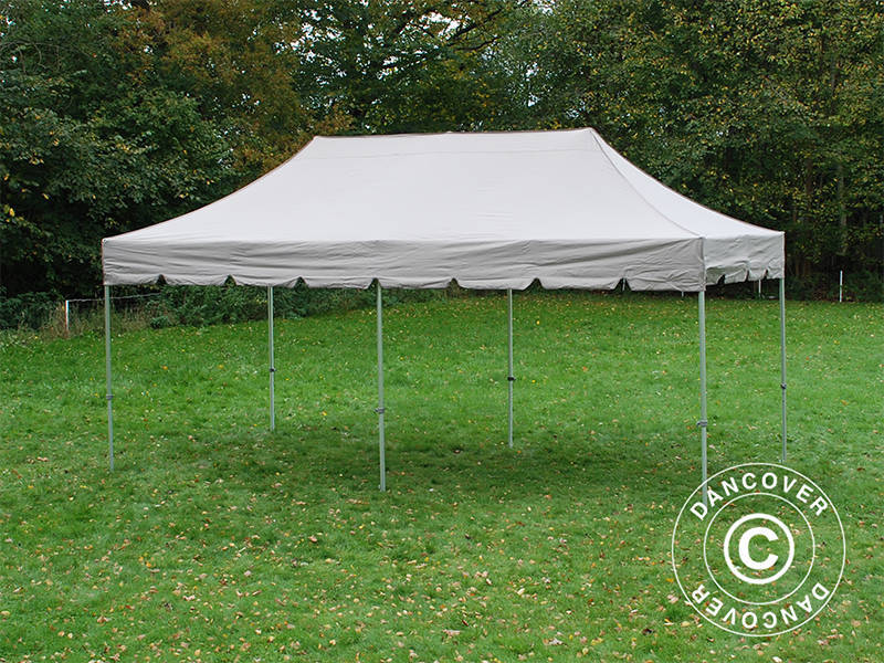 Quick-up telt FleXtents PRO "Peaked" 3x6m Latte, inkl. 6 dekorative gardiner - Image 6