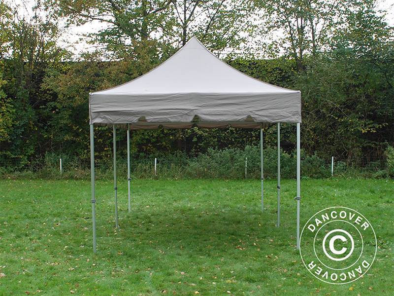 Quick-up telt FleXtents PRO "Peaked" 3x6m Latte, inkl. 6 dekorative gardiner - Image 7