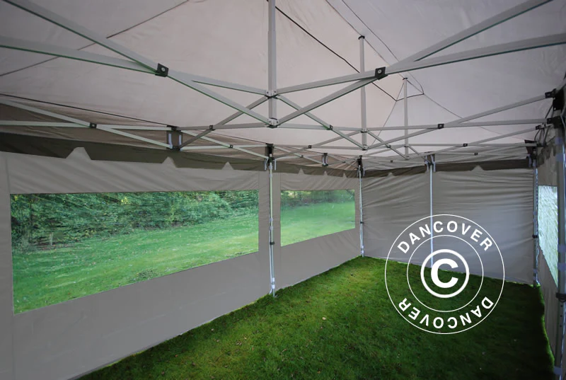 Quick-up telt FleXtents PRO "Peaked" 3x6m Latte, inkl. 6 sider - Image 12