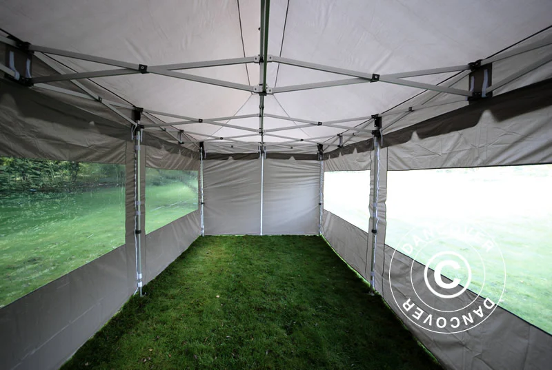 Quick-up telt FleXtents PRO "Peaked" 3x6m Latte, inkl. 6 sider - Image 14