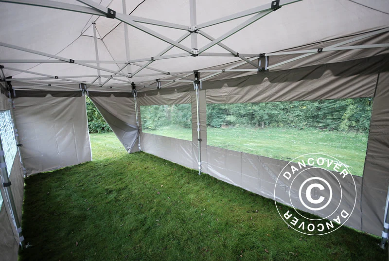 Quick-up telt FleXtents PRO "Peaked" 3x6m Latte, inkl. 6 sider - Image 15