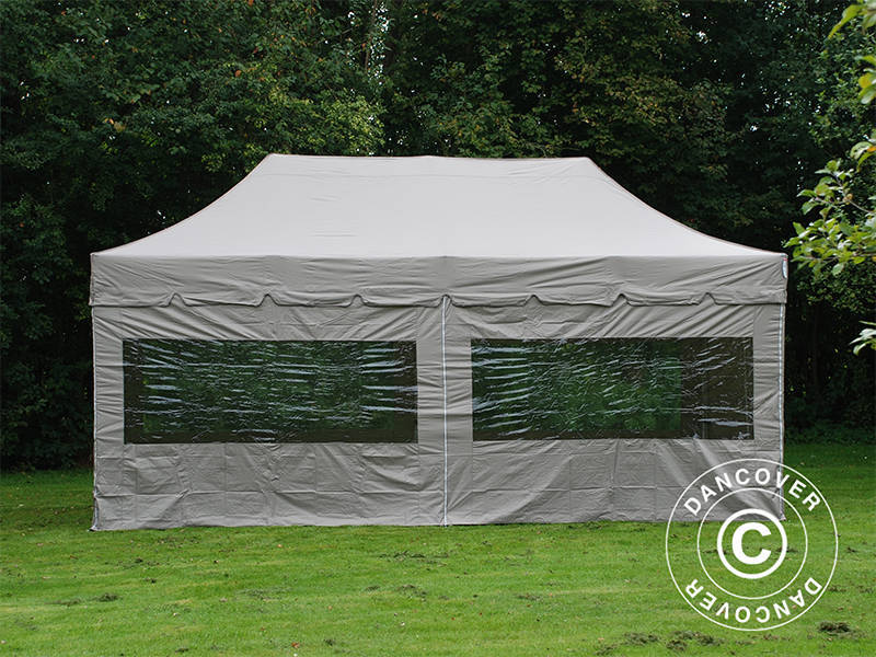 Quick-up telt FleXtents PRO "Peaked" 3x6m Latte, inkl. 6 sider - Image 6