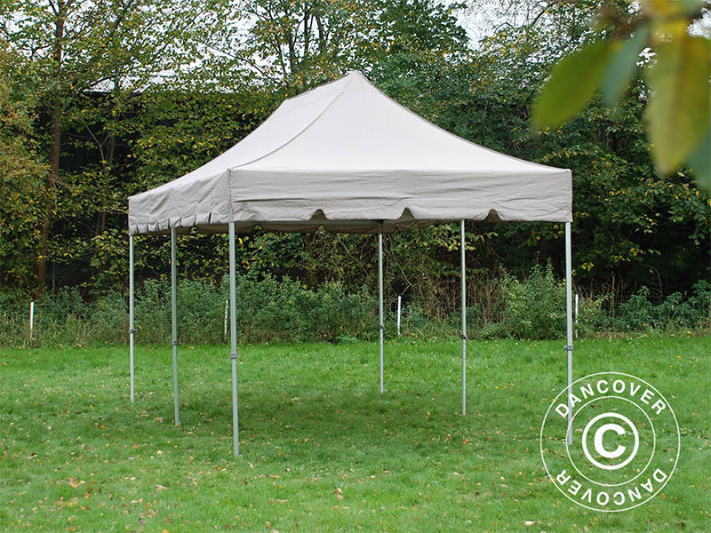 Quick-up telt FleXtents PRO “Peaked” 3x6m Latte, inkl. 6 sidevegger og 6 pyntegardiner - Image 18