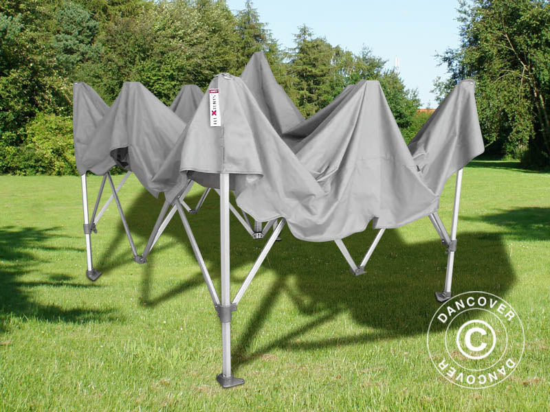 Quick-up telt FleXtents PRO "Peaked" 4x4m Latte, inkl. 4 dekorative gardiner - Image 11