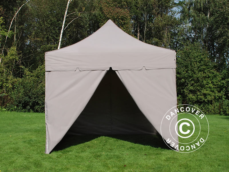 Quick-up telt FleXtents PRO "Peaked" 4x4m Latte, inkl. 4 sider - Image 10