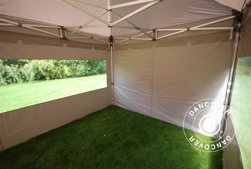 Quick-up telt FleXtents PRO "Peaked" 4x4m Latte, inkl. 4 sider - Image 11