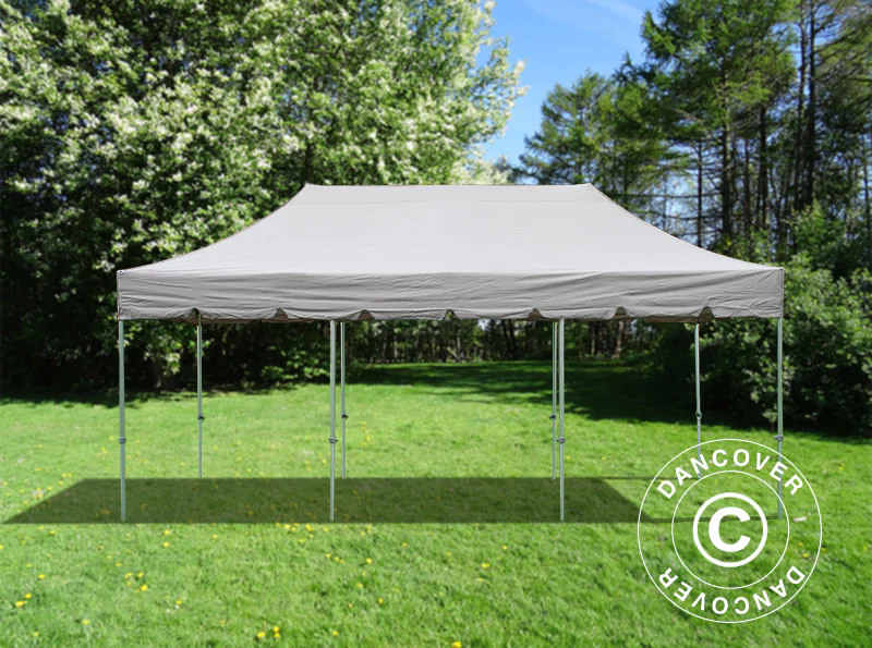 Quick-up telt FleXtents PRO "Peaked" 4x6m Latte, inkl. 8 sider - Image 3