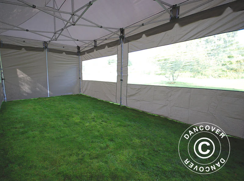 Quick-up telt FleXtents PRO "Peaked" 4x8m Latte, inkl. 6 sider - Image 10
