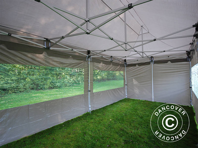 Quick-up telt FleXtents PRO "Peaked" 4x8m Latte, inkl. 6 sider - Image 11