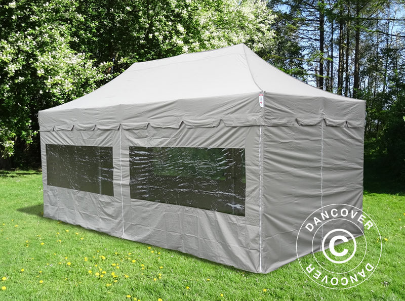 Quick-up telt FleXtents PRO "Peaked" 4x8m Latte, inkl. 6 sider - Image 8
