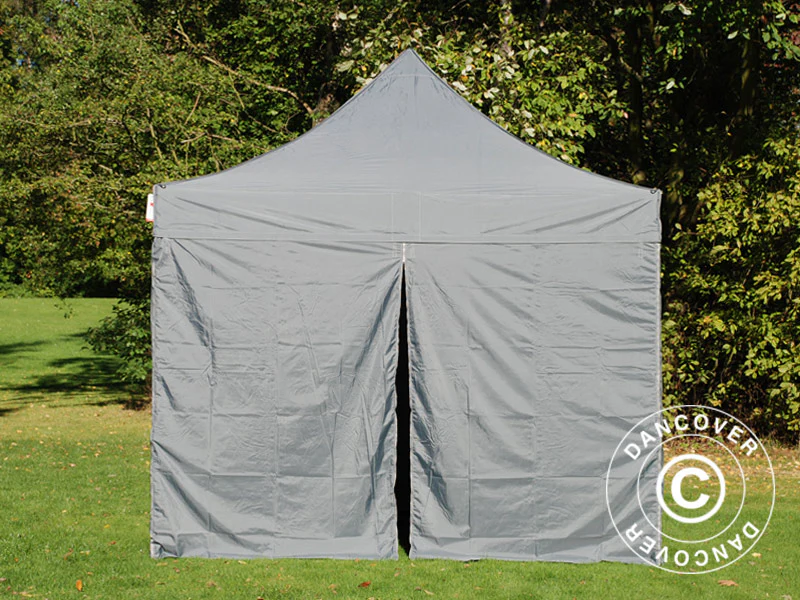 Quick-up telt FleXtents PRO Steel 3x3m Grå, inkl. 4 sider - Image 5