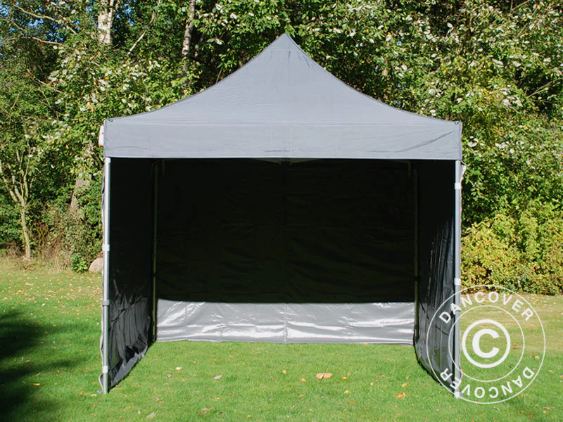 Quick-up telt FleXtents PRO Steel 3x3m Grå, inkl. 4 sider - Image 9