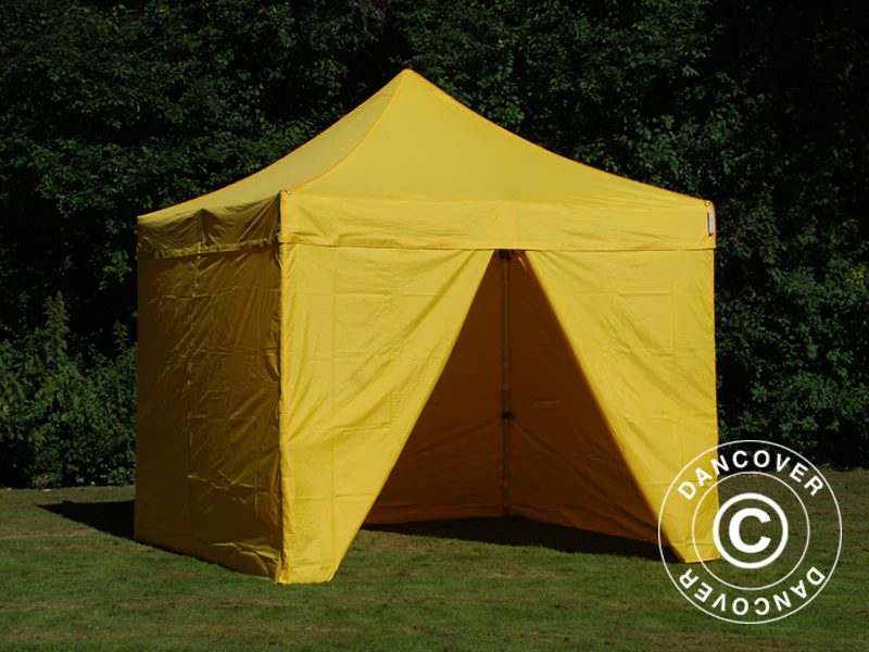 Quick-up telt FleXtents PRO Steel 3x3m Gul, inkl. 4 sider - Image 5