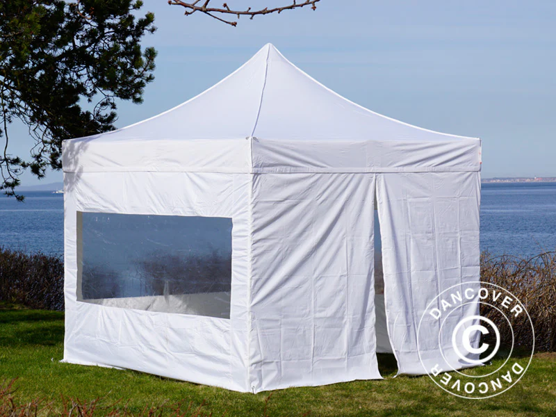 Quick-up telt FleXtents PRO Steel 3x3m Hvit, inkl. 4 sider - Image 3