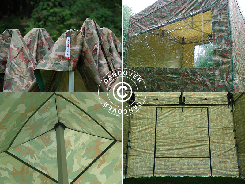 Quick-up telt FleXtents PRO Steel 3x3m Kamuflasje, inkl. 4 sider - Image 10