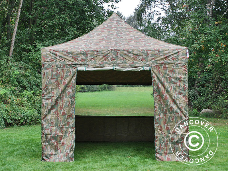 Quick-up telt FleXtents PRO Steel 3x3m Kamuflasje, inkl. 4 sider - Image 5