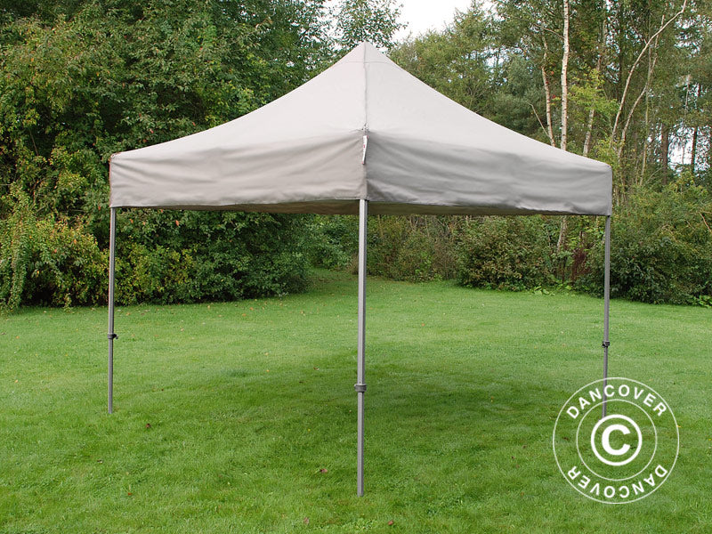 Quick-up telt FleXtents PRO Steel 3x3m Latte, inkl. 4 dekorative gardiner - Image 2