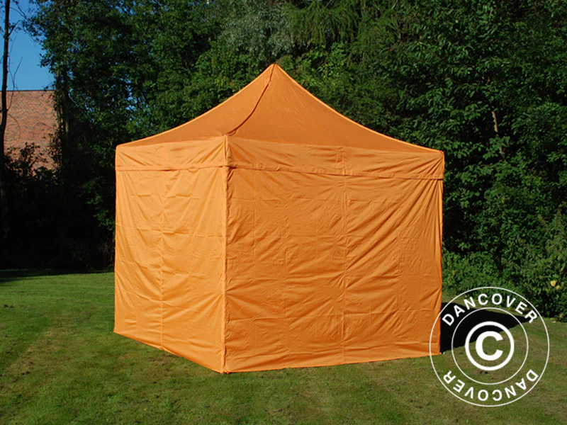 Quick-up telt FleXtents PRO Steel 3x3m Oransje, inkl. 4 sider - Image 3