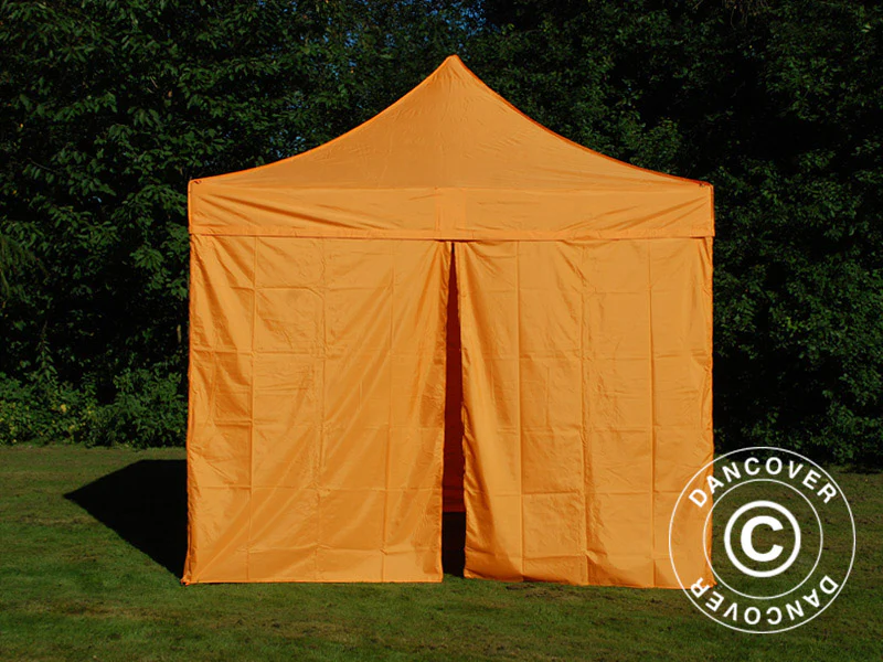 Quick-up telt FleXtents PRO Steel 3x3m Oransje, inkl. 4 sider - Image 5