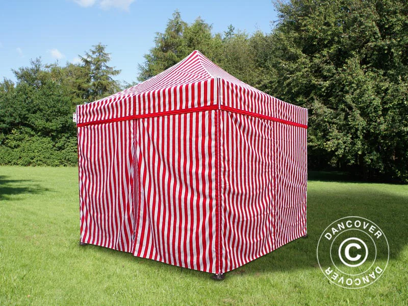 Quick-up telt FleXtents PRO Steel 3x3m Stripet, inkl. 4 sider - Image 4