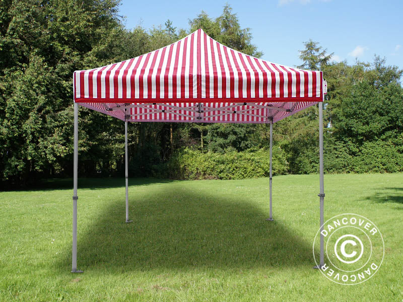 Quick-up telt FleXtents PRO Steel 3x3m Stripet, inkl. 4 sider - Image 5