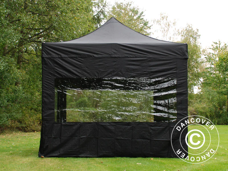 Quick-up telt FleXtents PRO Steel 3x3m Svart, inkl. 4 sider - Image 4