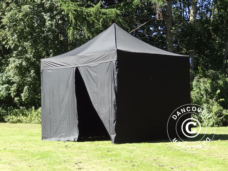 Quick-up telt FleXtents PRO Steel 3x3m Svart, inkl. 4 sider - Image 3