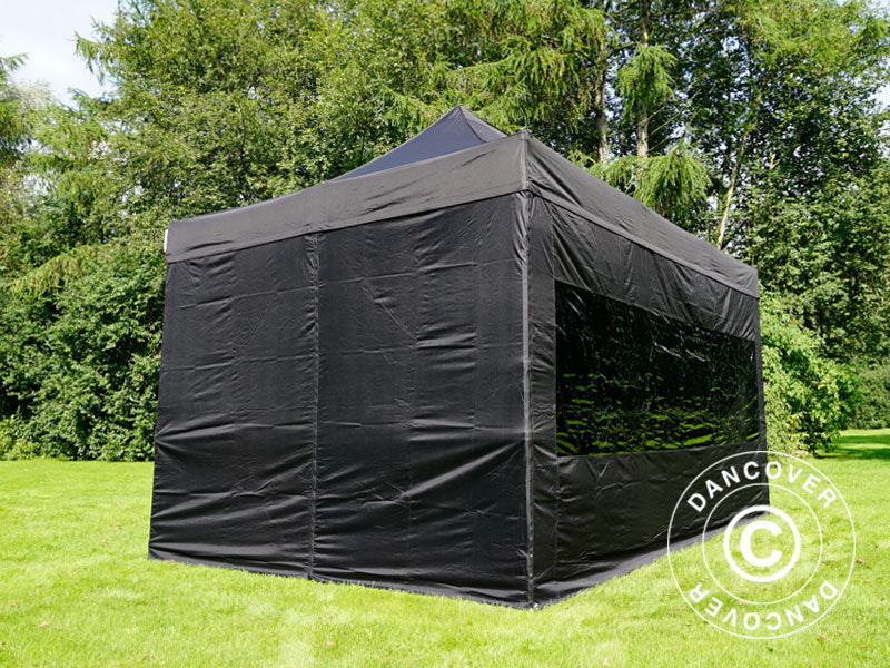 Quick-up telt FleXtents PRO Steel 3x4,5m, Svart, inkl. 4 sider - Image 5