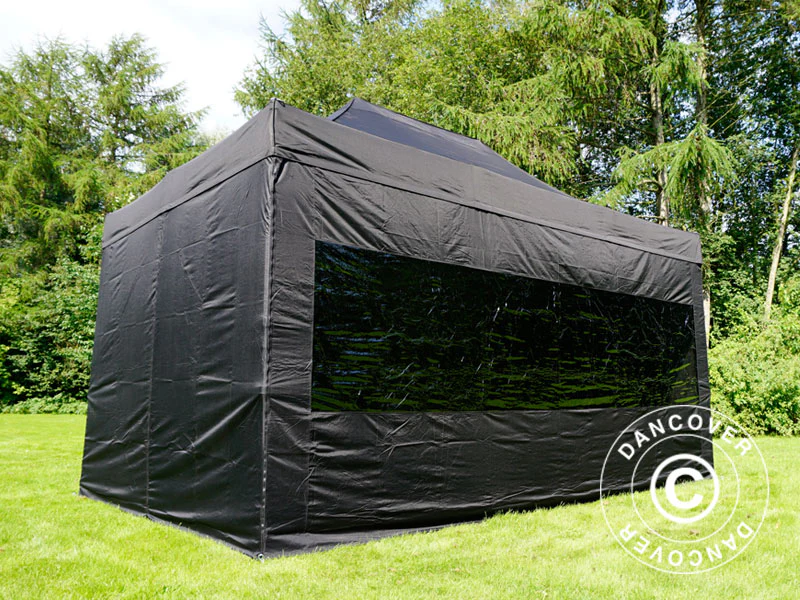 Quick-up telt FleXtents PRO Steel 3x4,5m, Svart, inkl. 4 sider - Image 6